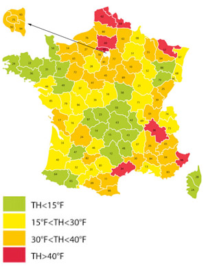 La dureté de l eau en France